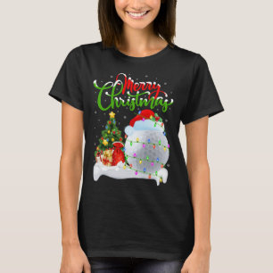 T-shirt Funny Golf Sports Amoureux Xmas Lighting Golf Chri