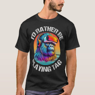 T-shirt Funny Gorilla Jouer Jeu Garçons Adulte Gorilla Jeu