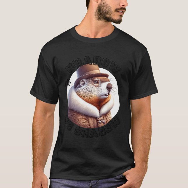 T-shirt Funny Goundhog Graphic  (Devant)