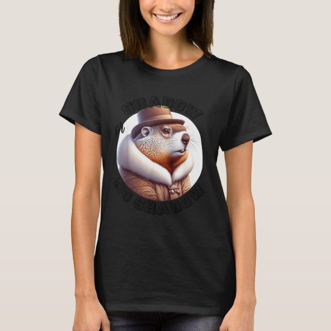 T-shirt Funny Goundhog Graphic  (Devant)