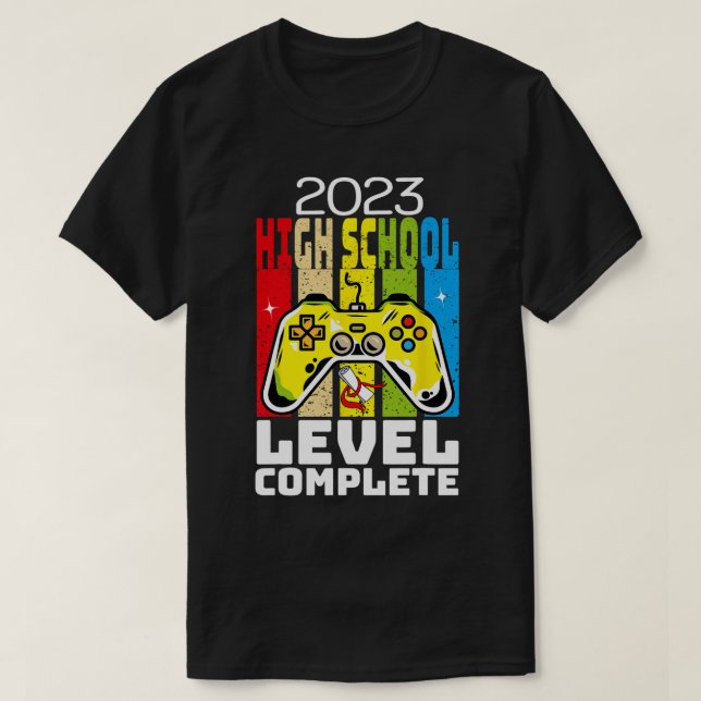 T-shirt Funny Graduation High School Level Vidéo complète (Design devant)