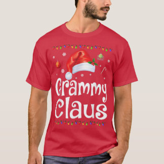 T-shirt Funny Grammy Claus Pajamas de Noël Père Noël Cadea