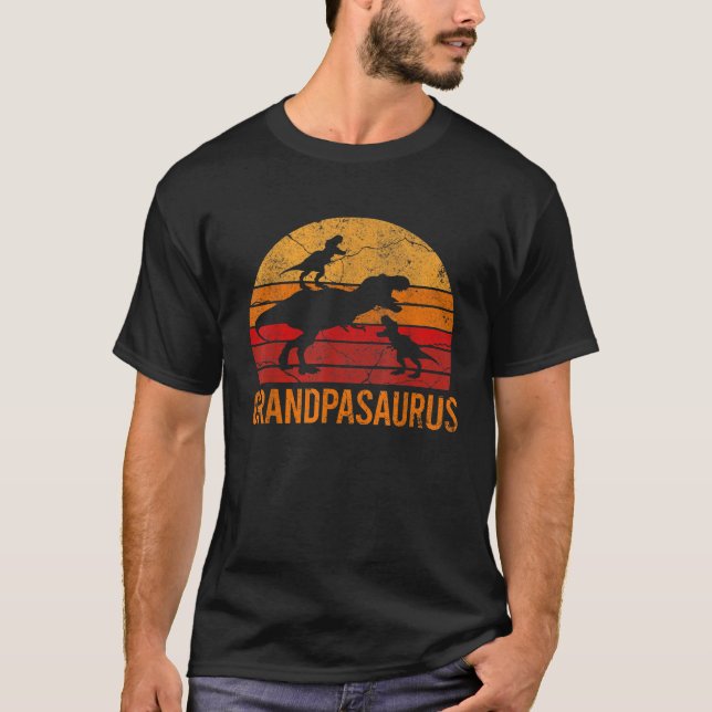 T-shirt Funny Grandpa Dinosaur Papa Poison 2 Two (Devant)