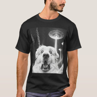 T-shirt Funny Great Pyrenees Alien UFOaking a Sie Dog Mom 