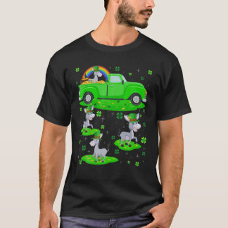 T-shirt Funny Green Truck Leprechaun Casquette Mule St Pat