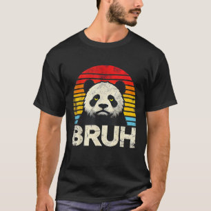 T-shirt Funny Grumpy Panda Bruh Mème Vintage Humoristique 