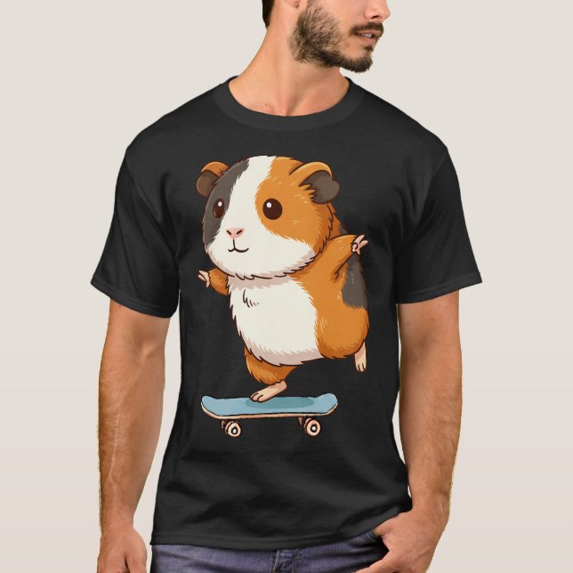 T-shirt Funny Guinea G Skater Skateboard Ballerina Zoo Boy (Devant)