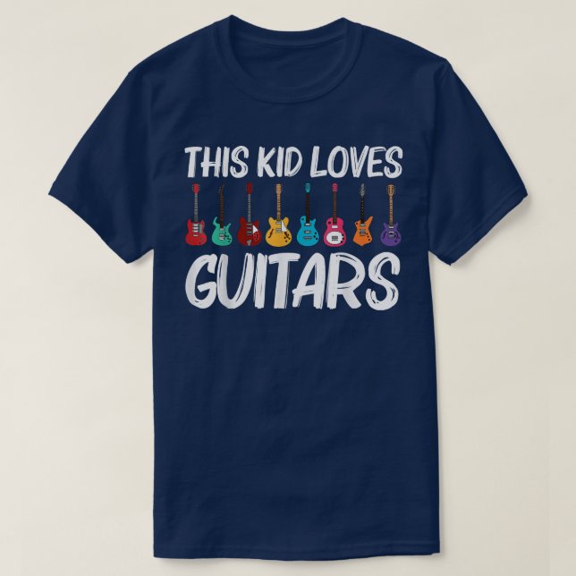 T-shirt Funny Guitar Art Kids Boys Girls Guitar Player Ins (Design devant)