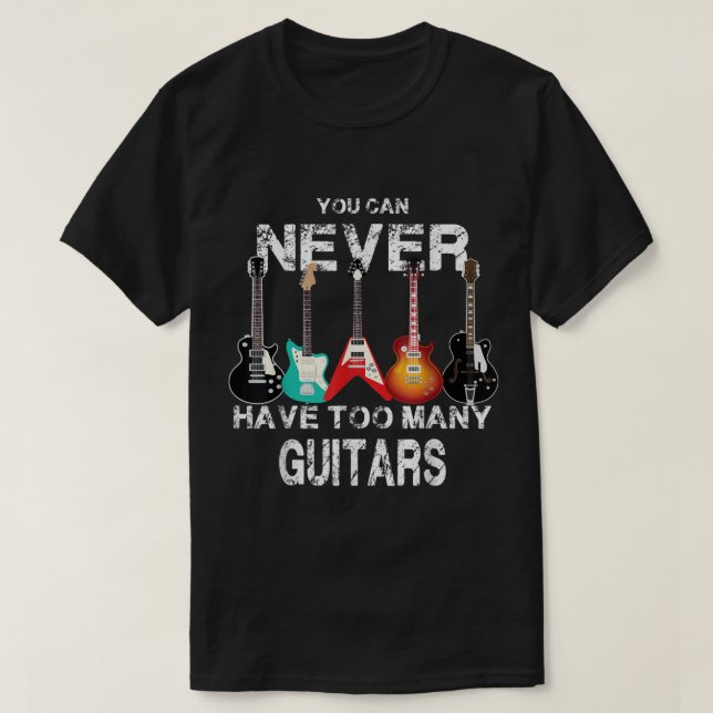 T-shirt Funny Guitar Player Musician Design (Design devant)