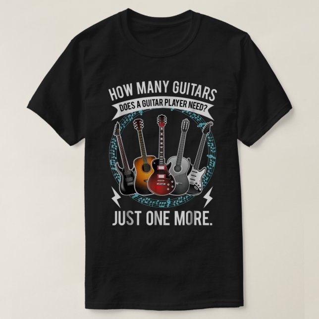 T-shirt Funny Guitar Player Quote Design (Design devant)