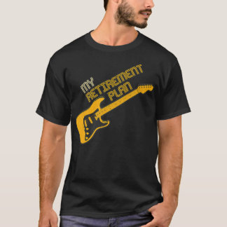 T-shirt Funny Guitare Mon plan de retraite Musique Vintage