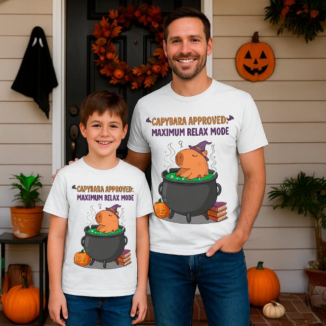 T-shirt Funny Halloween Capybara "Maximum Relax Mode" (Créateur téléchargé)