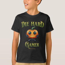 Funny Halloween Jack-o'-lantern, Gamer Kid v2