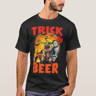 T-shirt Funny Halloween Tee Trick Or Beer costume gift56