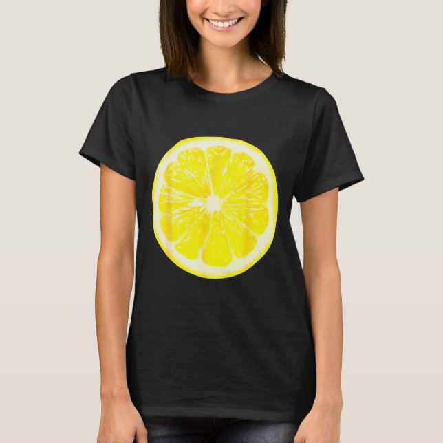 T-shirt Funny Halloween Yellow Lemon Costume Fruit Costume (Devant)