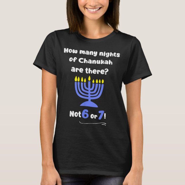 T-shirt Funny Hanukkah 67 Meme Teacher How Many Nights Of  (Devant)