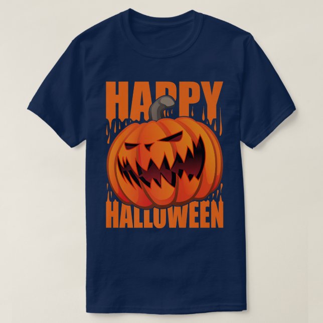 T-shirt Funny Happy Halloween Holiday Pumkin JackOl (Design devant)