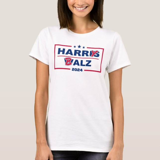 T-shirt Funny Harris Walz 2024 Harry Balz 2024 (Devant)