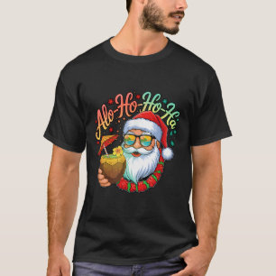 T-shirt Funny Hawaiian Alo-ho-ho-ha Père Noël Surfing Chri