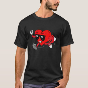 T-shirt Funny Heart Bowling Valentine's Day Sports Boys to