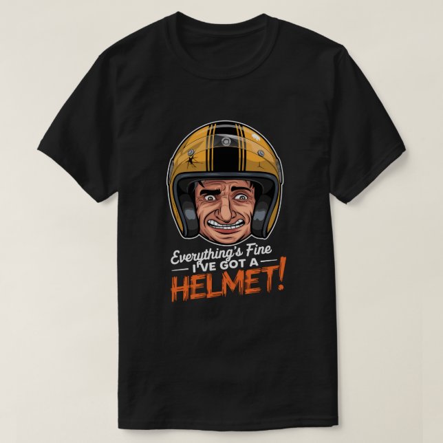 T-shirt Funny Helmet Motorbike | Esprit de sécurité (Design devant)