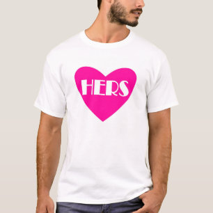 T-shirt Funny Hers titre chemise de mariage