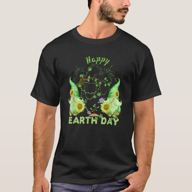 T-shirt funny holiday earth day happy gnomes arbor day flo (Devant)