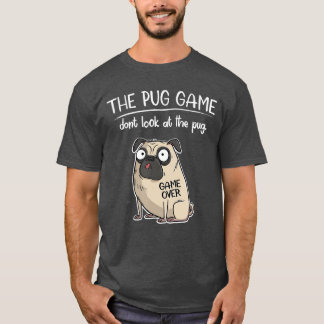 T-shirt Funny Hommes Femmes Bande Dessinée Pug Jeu Amoureu