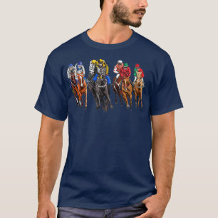T-shirt Funny Horse Racing Jockey Racer Derby Rider Race T