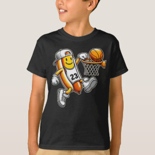 T-shirt Funny Hotdog Basketball Dunk Sports Court Athlétis