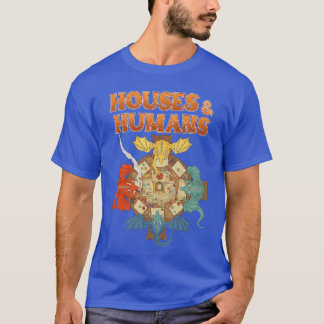 T-shirt Funny Houses and Humans Parody Gaming for Men Boys