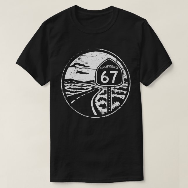 T-shirt Funny Hwy 67 - Cool California Grunge Six Seven (Design devant)