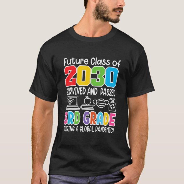 T-shirt Funny I 3E Année Classe Future De L'École I 2030 (Devant)