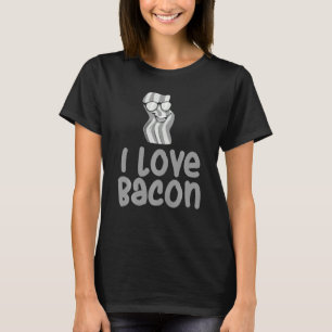 T-shirt Funny I Love Bacon For Men Femmes Enfants Jeune Po