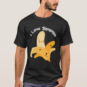T-shirt Funny I Love Bananas tendance Banane Fruit tropica