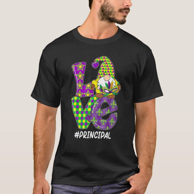 T-shirt Funny I Love Mardi Gras Assistant Principal Gnome  (Devant)