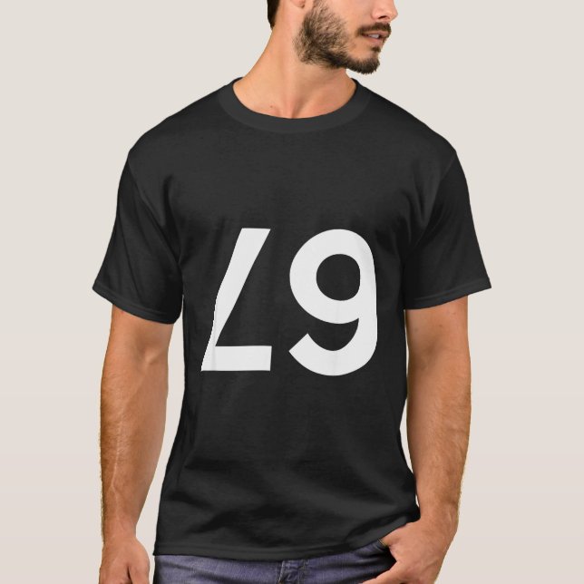 T-shirt Funny Ide Down Backwards 67 Meme  (Devant)