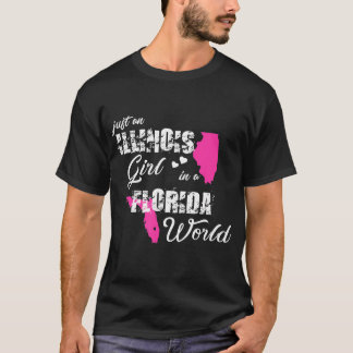 T-shirt Funny Illinois est juste une fille de l'Illinois d