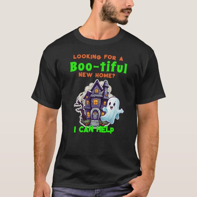 T-shirt Funny Immobilier Maison hantée (Devant)