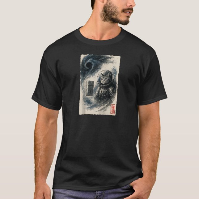 T-shirt Funny Interstellar Cat Astronaut Kitten Space Sci  (Devant)