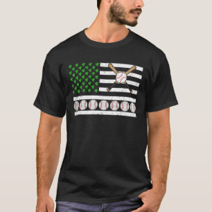 T-shirt Funny Irish American Flag Baseball St. Patrick's D