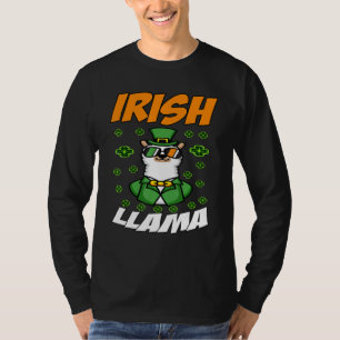 T-shirt Funny Irish Llama Alpaca Face mignonne St Patrick 