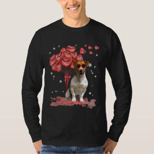 T-shirt Funny Jack Russell Terrier Coeur Valentines Jour D