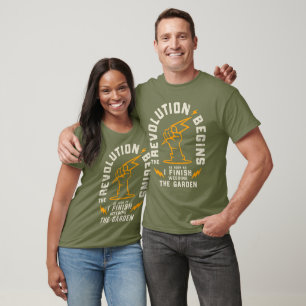 T-shirt Funny Jardinage jardinier La révolution du jardin 