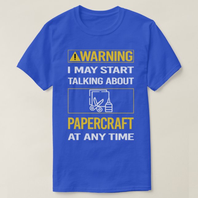 T-shirt Funny Jaune Avertissement Papier embarcation (Design devant)