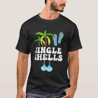 T-shirt Funny Jingle Shells Noël En Juillet Plage Vacati