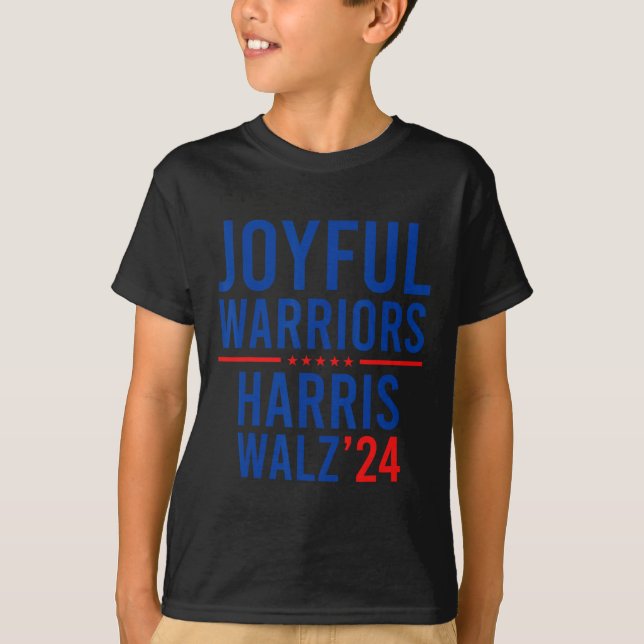 T-shirt Funny Joyful Warriors Kamala Harris Waltz 2024 (Devant)