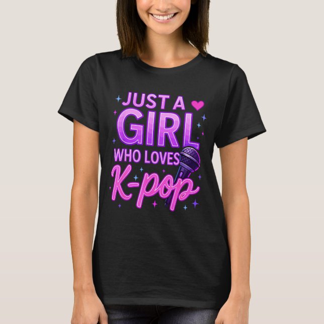 T-shirt Funny Just A Girl Who Loves K-p  (Devant)