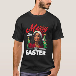 T-shirt Funny Kamala Harris Noël Santa Hat Joyeux 4e