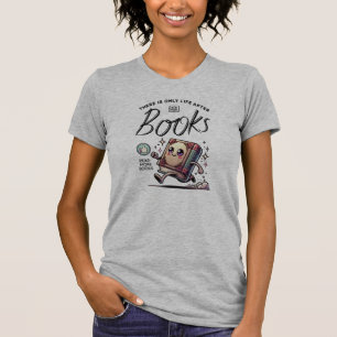 T-shirt Funny Kawaii Livre avec devis Lire plus de livres